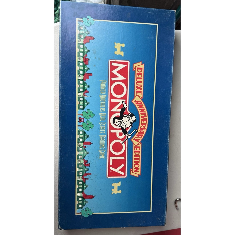 VINTAGE Monopoly Deluxe Anniversary Edition COMPLETE‎ Parker Brothers 1991